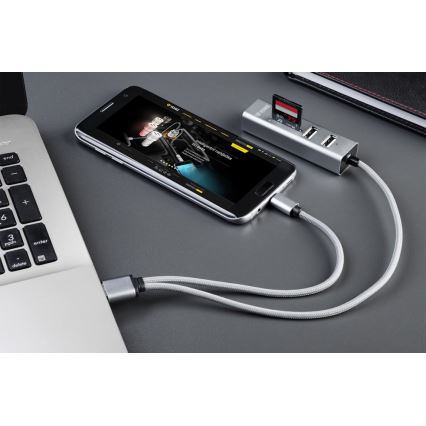 Yenkee - USB Rozbočovač 2.0 a OTG a čtečka karet