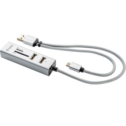 Yenkee - USB Rozbočovač 2.0 a OTG a čtečka karet