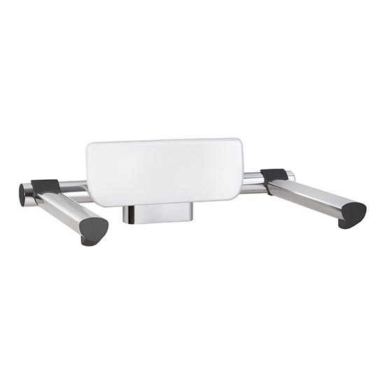 Zádová opěrka 60x18,5 cm stříbrná/bílá