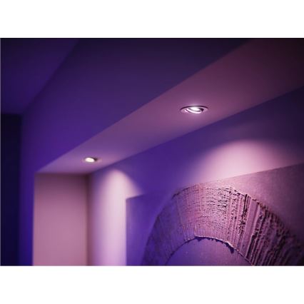 Základní sada Philips Hue WHITE AND COLOR AMBIANCE 3xGU10/4,2W/230V 2000-6500K + Hue bridge a dimmer switch