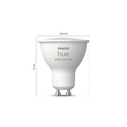 Základní sada Philips Hue WHITE AND COLOR AMBIANCE 3xGU10/4,2W/230V 2000-6500K + Hue bridge a dimmer switch