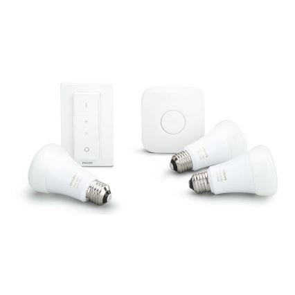 Základní sada Philips Hue STARTER KIT WHITE 3xE27/9W 2700K + zařízení k propojení