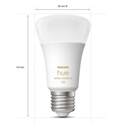 Základní sada Philips Hue White Ambiance 3xE27/11W 2200-6500K + zařízení k propojení a dálkové ovládání