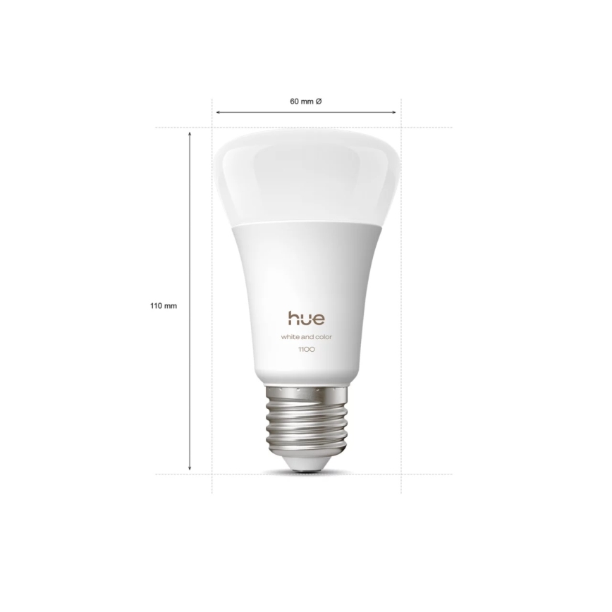 Základní sada Philips Hue WHITE AND COLOR AMBIANCE 2xE27/8,1W 1000-20000K + Hue bridge