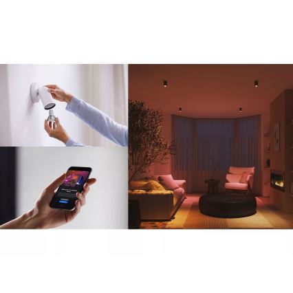 Základní sada Philips Hue WHITE AND COLOR AMBIANCE 3xGU10/4,2W 2000-6500K + zařízení k propojení