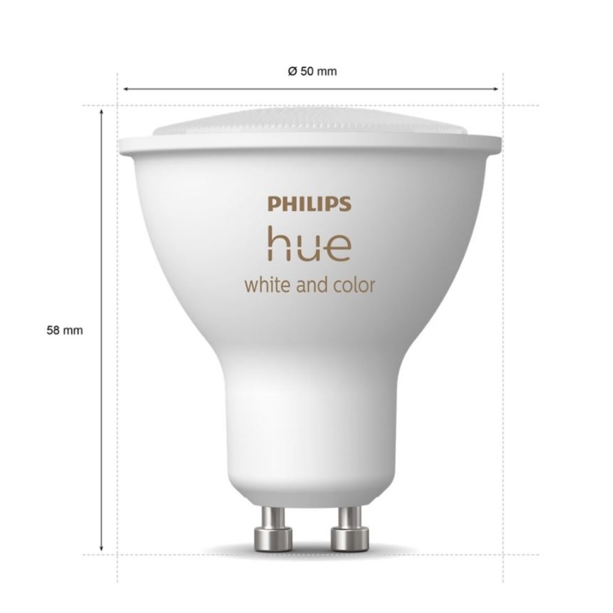 Základní sada Philips Hue WHITE AND COLOR AMBIANCE 3xGU10/5,7W/230V 2000-6500K + zařízení k propojení