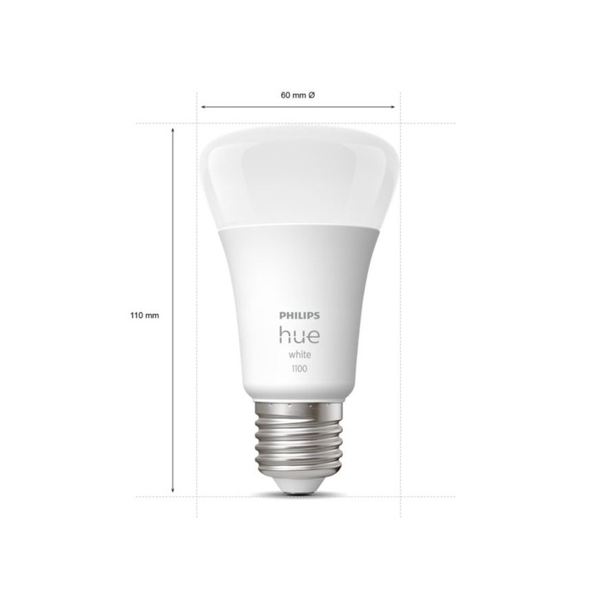 Základní sada Philips Hue WHITE 2xE27/9,5W 2700K + Hue bridge