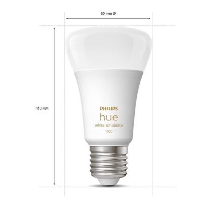 Základní sada Philips Hue WHITE AMBIANCE 2xE27/8W/230V + zařízení k propojení