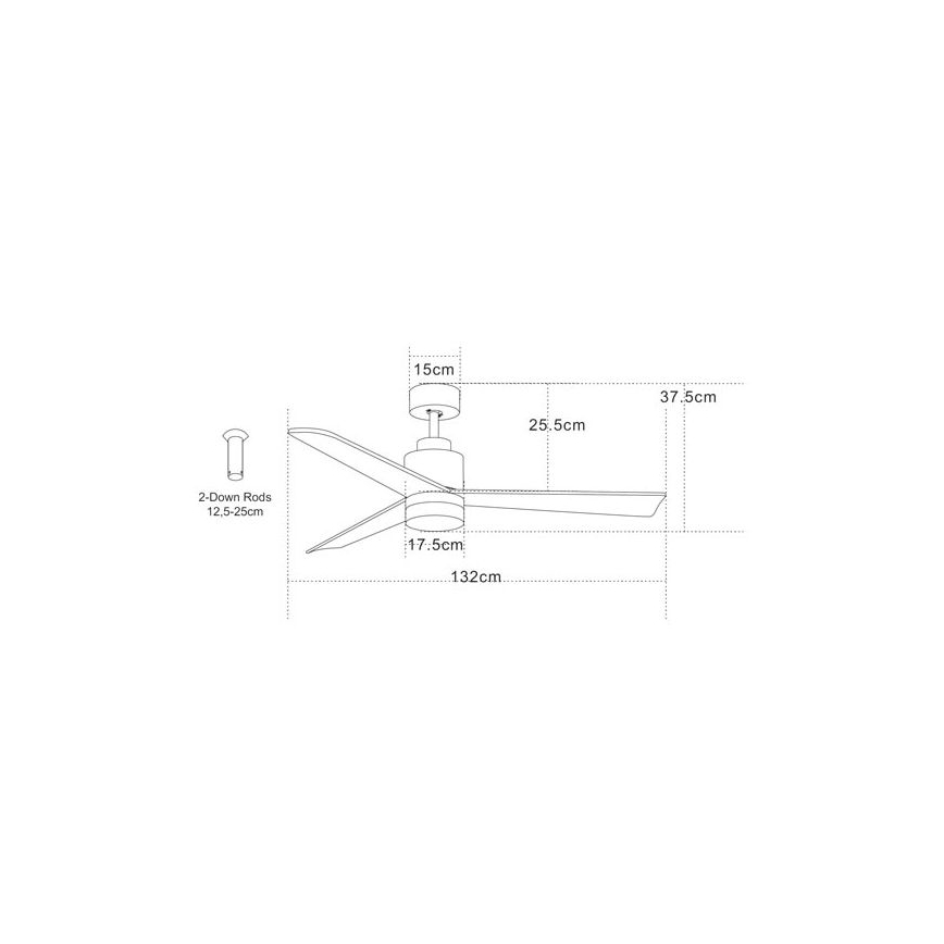 Zambelis 19135 - LED Stropní ventilátor LED/15W/230V 3000/4000/6000K + dálkové ovládání