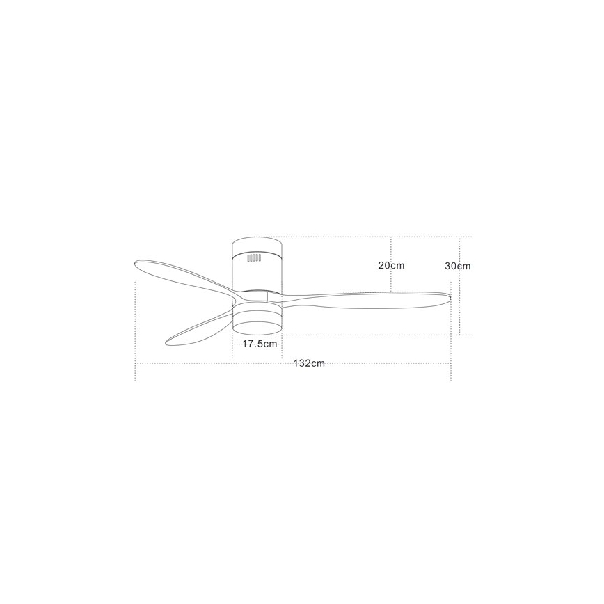 Zambelis 19144 - LED Stropní ventilátor LED/15W/230V 3000/4000/6000 třešeň + dálkové ovládání