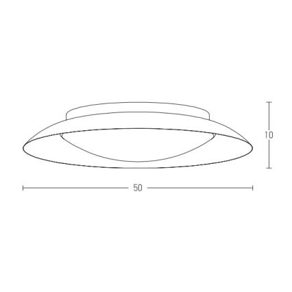 Zambelis 1959 - LED Stropní svítidlo LED/28W/230V pr. 50 cm měď