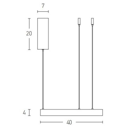 Zambelis 2006 - LED Stmívatelný lustr na lanku LED/36W/230V zlatá