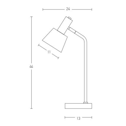 Zambelis 20220 - Stolní lampa 1xE14/25W/230V šedá