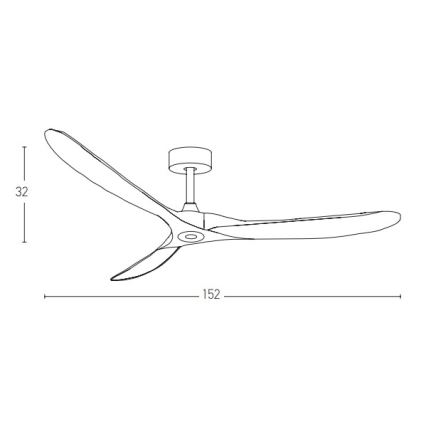 Zambelis 20259 - Stropní ventilátor + dálkové ovládání