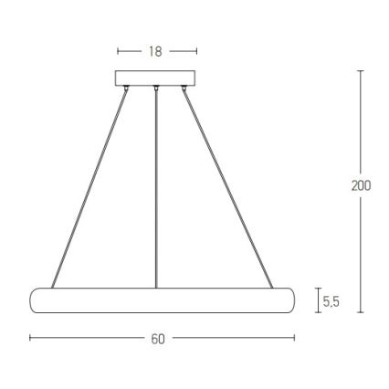 Zambelis 2054 - LED Stmívatelný lustr na lanku LED/50W/230V pr. 60 cm zlatá