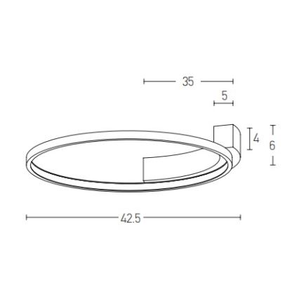 Zambelis 2074 - LED Nástěnné svítidlo LED/25W/230V pr. 42,5 cm černá