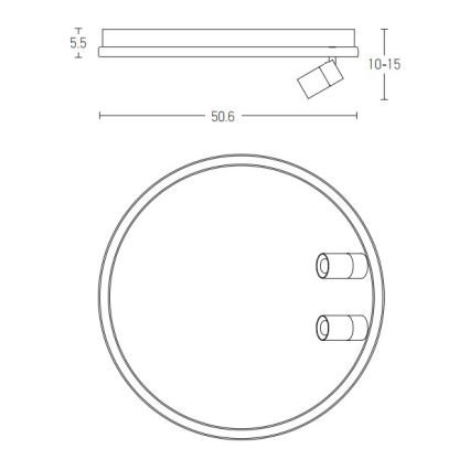 Zambelis 22014 - LED Stmívatelné stropní svítidlo LED/71W/230V černá