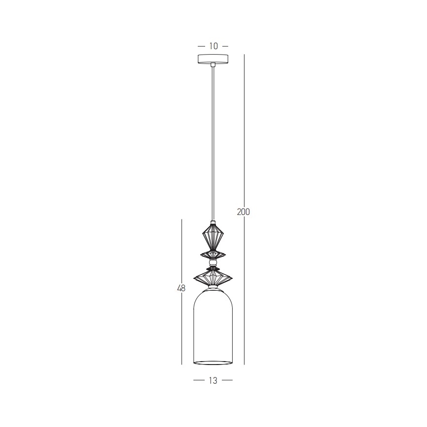Zambelis 22078 - Lustr na lanku 1xE27/40W/230V