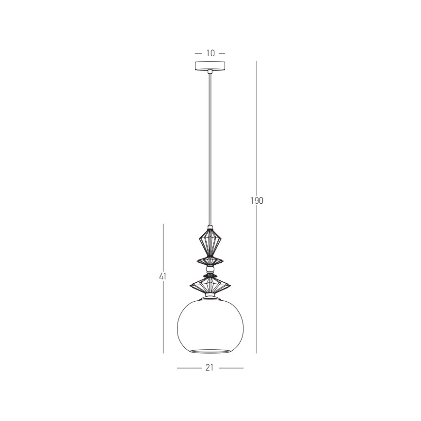 Zambelis 22079 - Lustr na lanku 1xE27/40W/230V