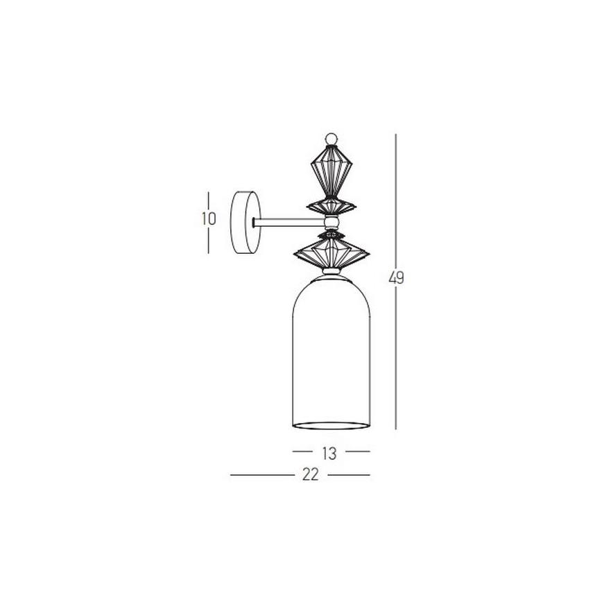 Zambelis 22080 - Nástěnná lampa 1xE27/40W/230V