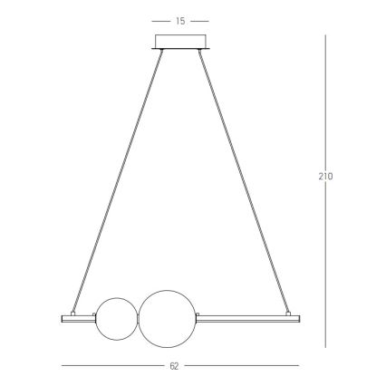 Zambelis 22108 - LED Stmívatelný lustr na lanku LED/11W/230V zlatá