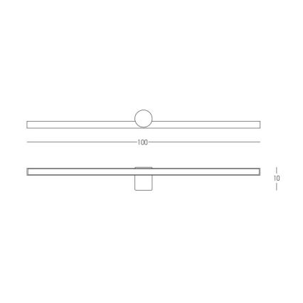 Zambelis 22126 - LED Koupelnové osvětlení zrcadla LED/21W/230V 100 cm IP54