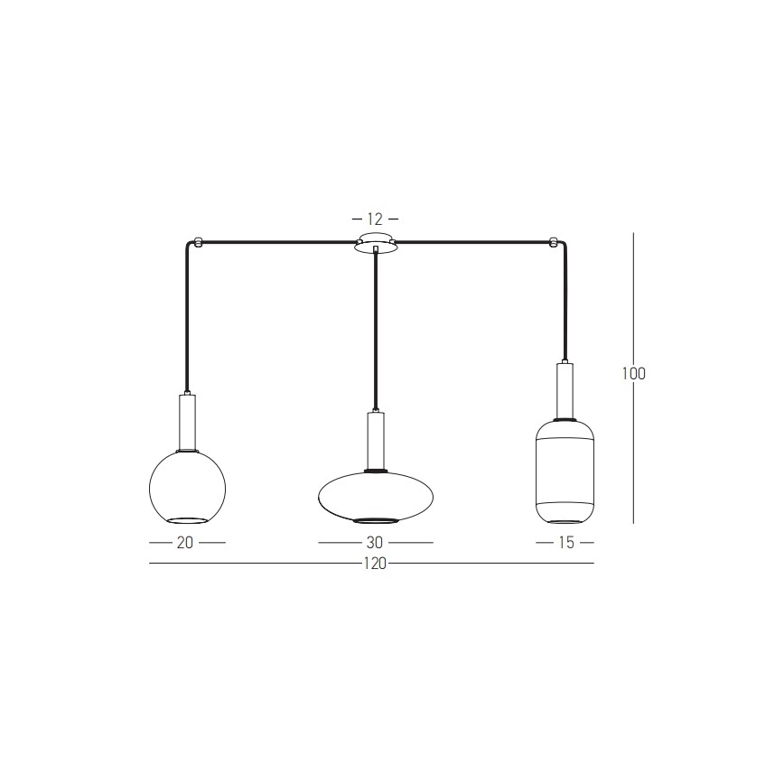Zambelis 22151 - Lustr na lanku 3xE27/40W/230V pavouk zlatá