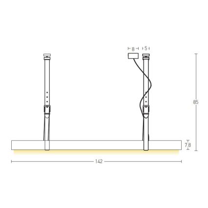 Zambelis 22211 - LED Lustr na lanku LED/45W/230V