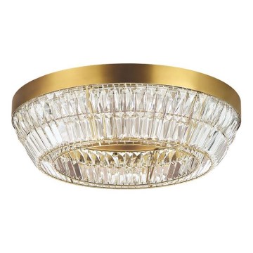 Zambelis 23047 - LED Stmívatelné křišťálové stropní svítidlo LED/38W/230V CRI 90 3000K pr. 60 cm mosaz