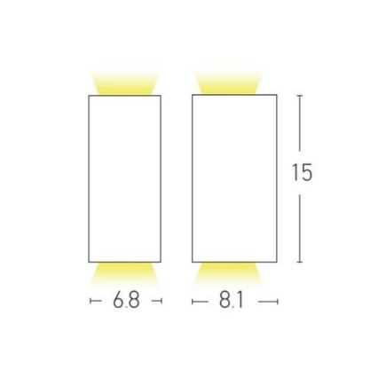 Zambelis E122 - Venkovní nástěnné svítidlo 2xGU10/15W/230V IP54 antracit