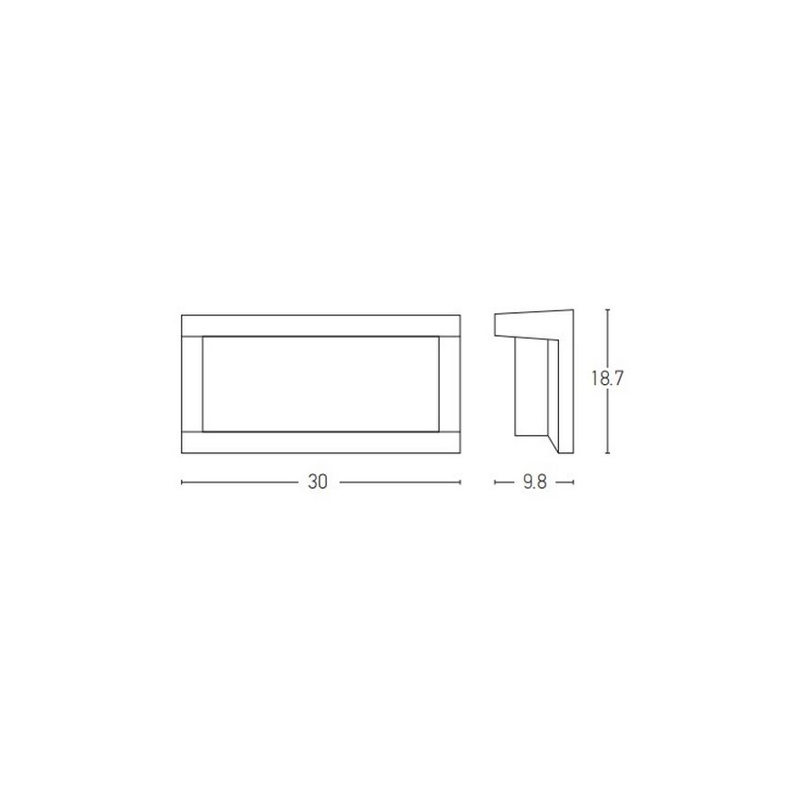Zambelis E128 - Venkovní nástěnné svítidlo 1xE27/18W/230V IP54 antracit