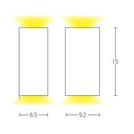 Zambelis E151 - Venkovní nástěnné svítidlo 2xGU10/15W/230V IP54 bílá