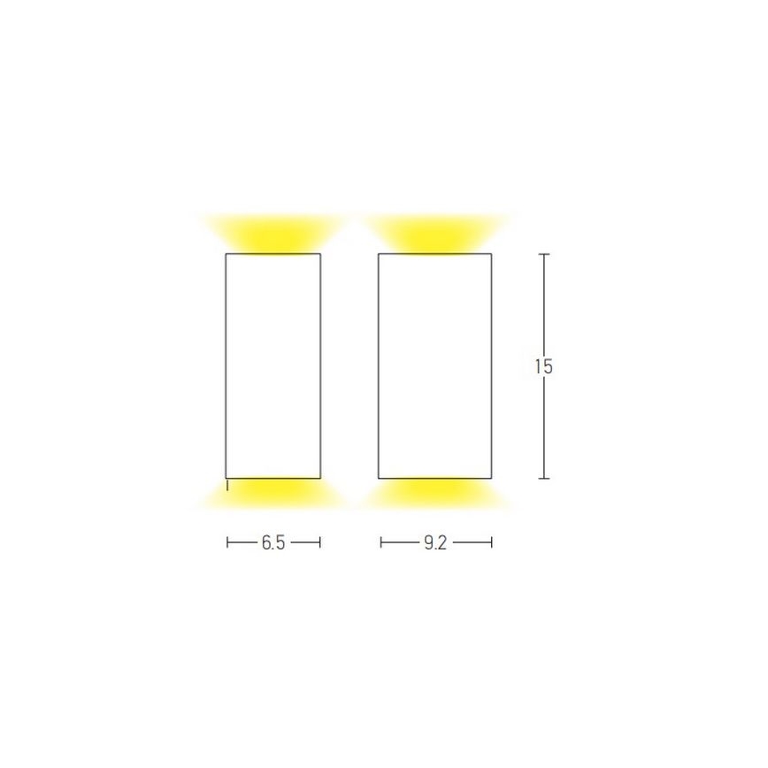 Zambelis E151 - Venkovní nástěnné svítidlo 2xGU10/15W/230V IP54 bílá