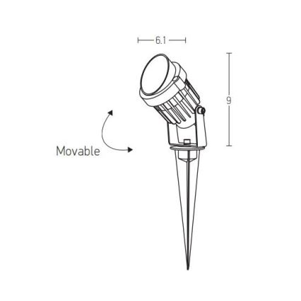 Zambelis E153 - LED Venkovní lampa LED/5W/230V IP65 antracit