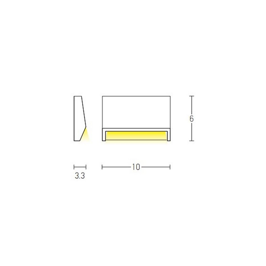 Zambelis E181 - LED Venkovní schodišťové svítidlo LED/1,5W/230V IP54 antracit