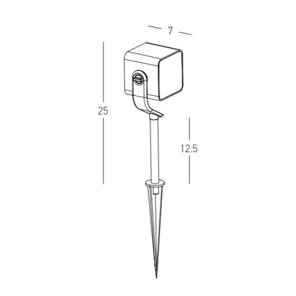 Zambelis E286 - LED Venkovní lampa LED/12W/230V IP65 antracit