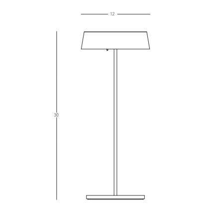Zambelis E290 - LED Stmívatelná venkovní lampa LED/2,2W/3,7V 2200 mAh IP54 bílá