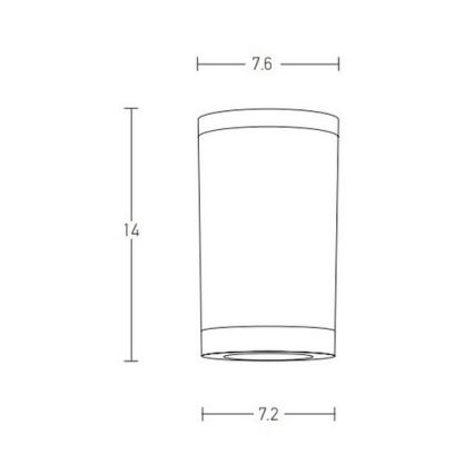 Zambelis E309 - Venkovní bodové svítidlo 1xGU10/7W/230V IP54 černá