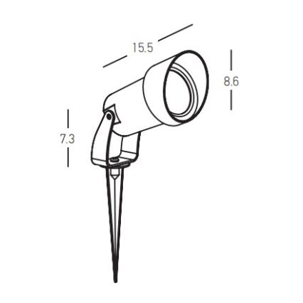 Zambelis E310 - Venkovní lampa 1xGU10/7W/230V IP54