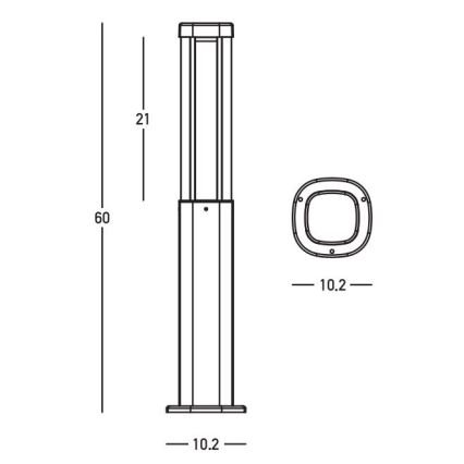 Zambelis E355 - LED Venkovní lampa LED/7W/230V 3000K IP54 antracit