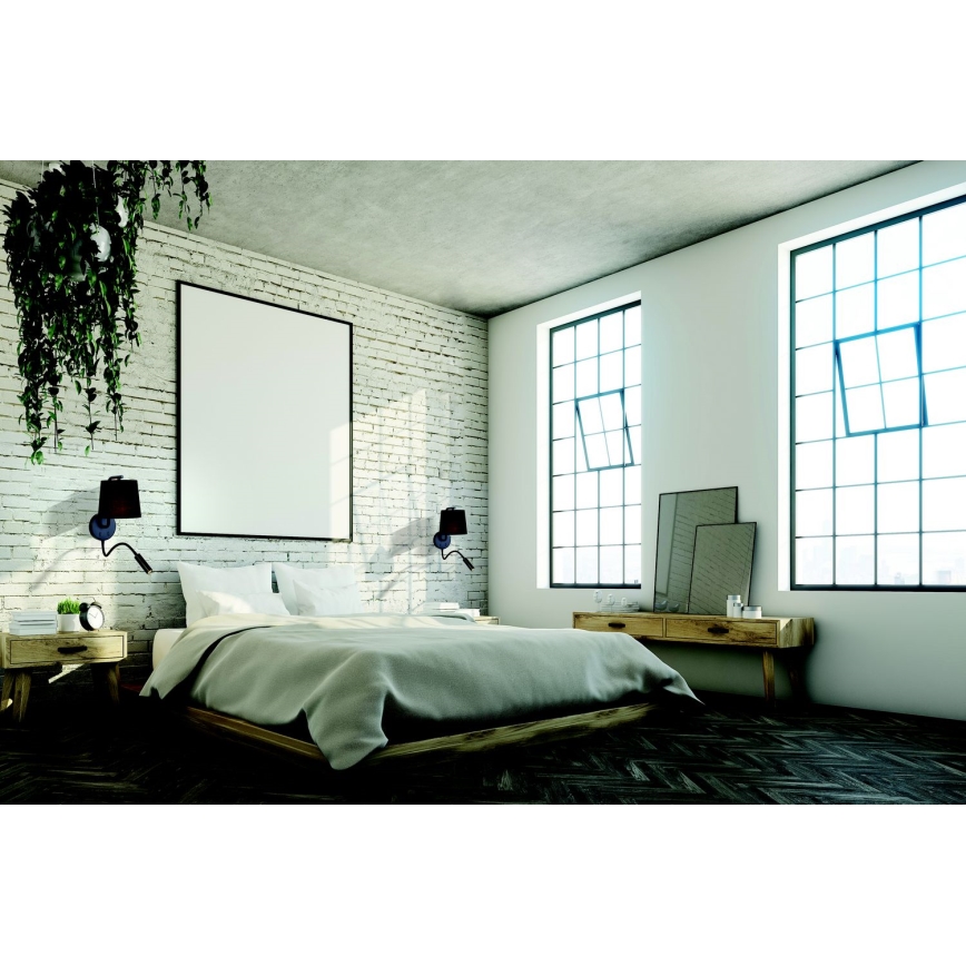 Zambelis H57 - LED Flexibilní svítidlo LED/3W + 1xE27/40W/230V černá