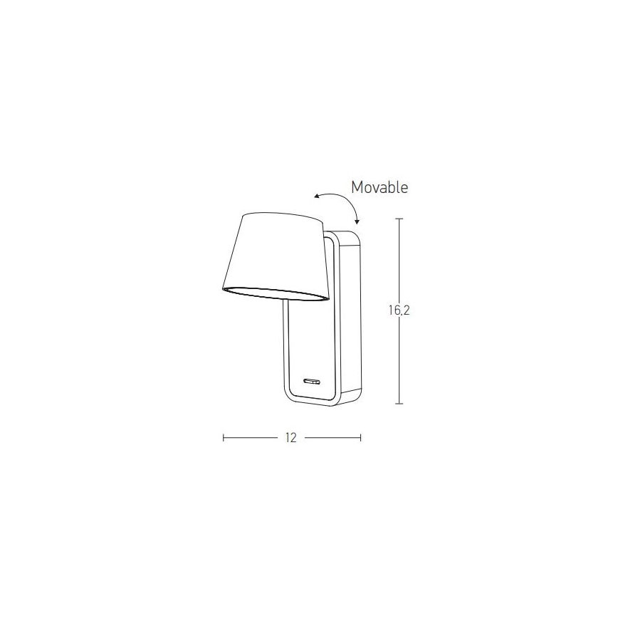 Zambelis H61 - LED Nástěnná lampa LED/7W/230V hnědá
