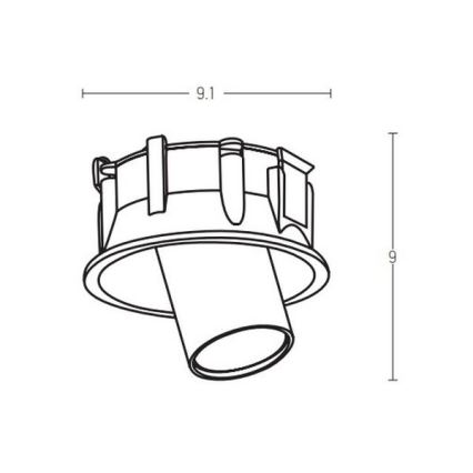 Zambelis Z11107-B - LED Podhledové bodové svítidlo LED/7W/230V CRI90 černá