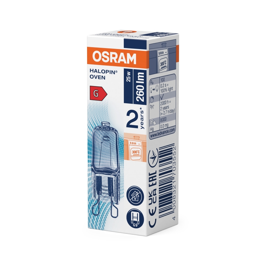 Žárovka do trouby HALOPIN G9/25W/230V 2700K - Osram