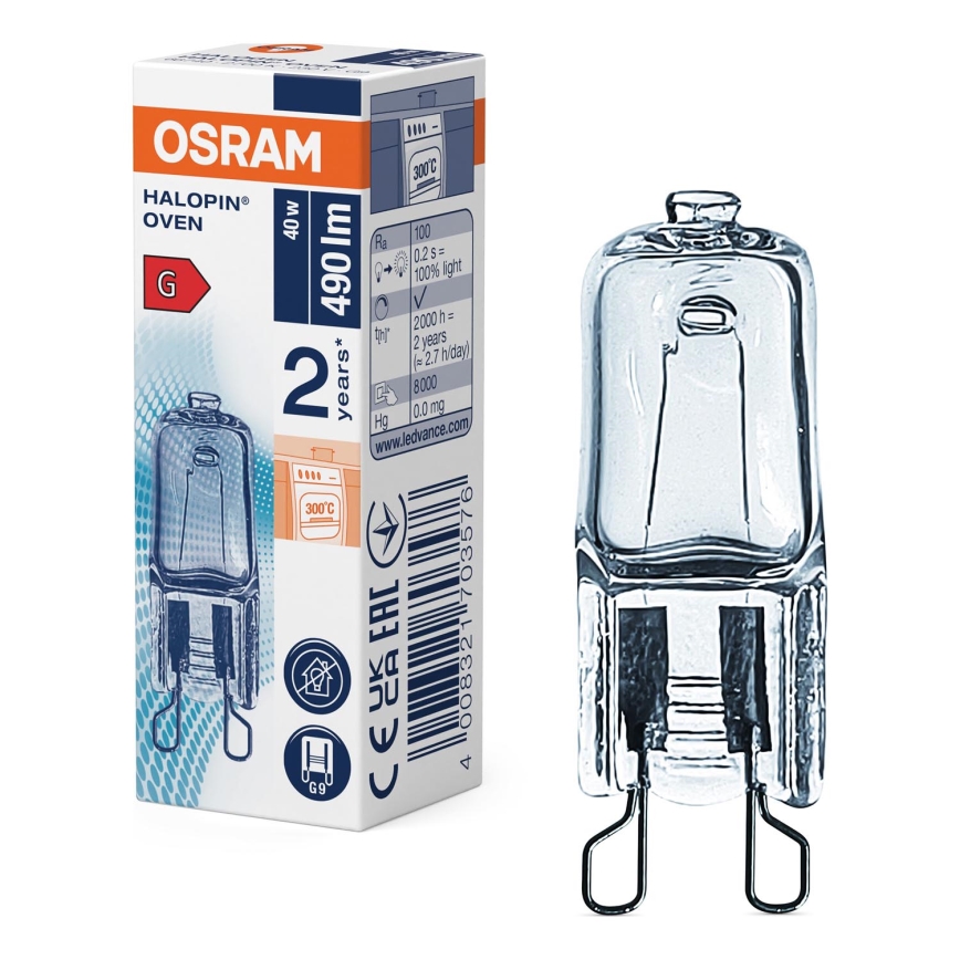 Žárovka do trouby HALOPIN G9/40W/230V 2700K - Osram