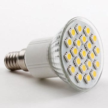 Žárovka LED E14/4,5W 24×5050 SMD EPISTAR, teplá bílá