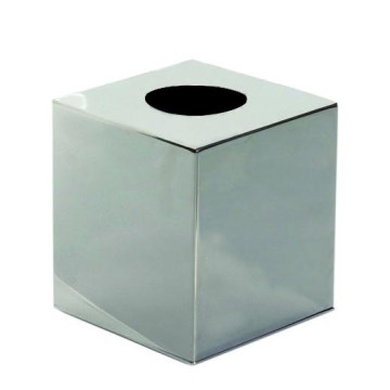 Zásobník kapesníků 12x13 cm stříbrná