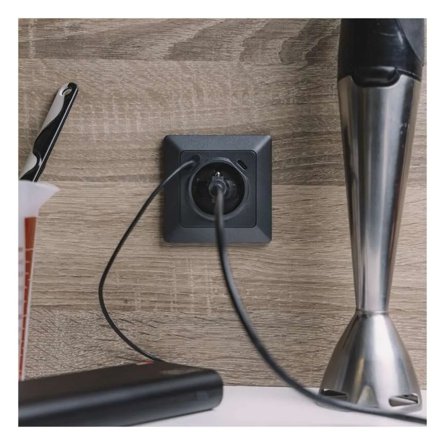 Zásuvka domovní s USB-A+USB-C FRENCH 250V/16A antracit