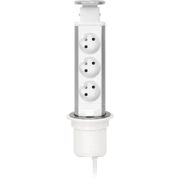 Zásuvkový sloupek pro desku stolu 3x230V
