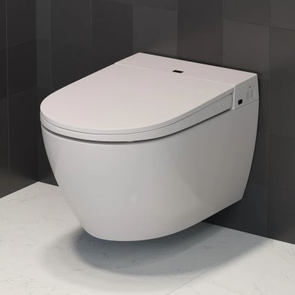 Závěsné WC s bidetem TISVILDELEJE 1600W/230V + záchodové prkénko SoftClose + splachovací tlačítko SIGMA + podomítkový modul + izolační podložka + dálkové ovládání